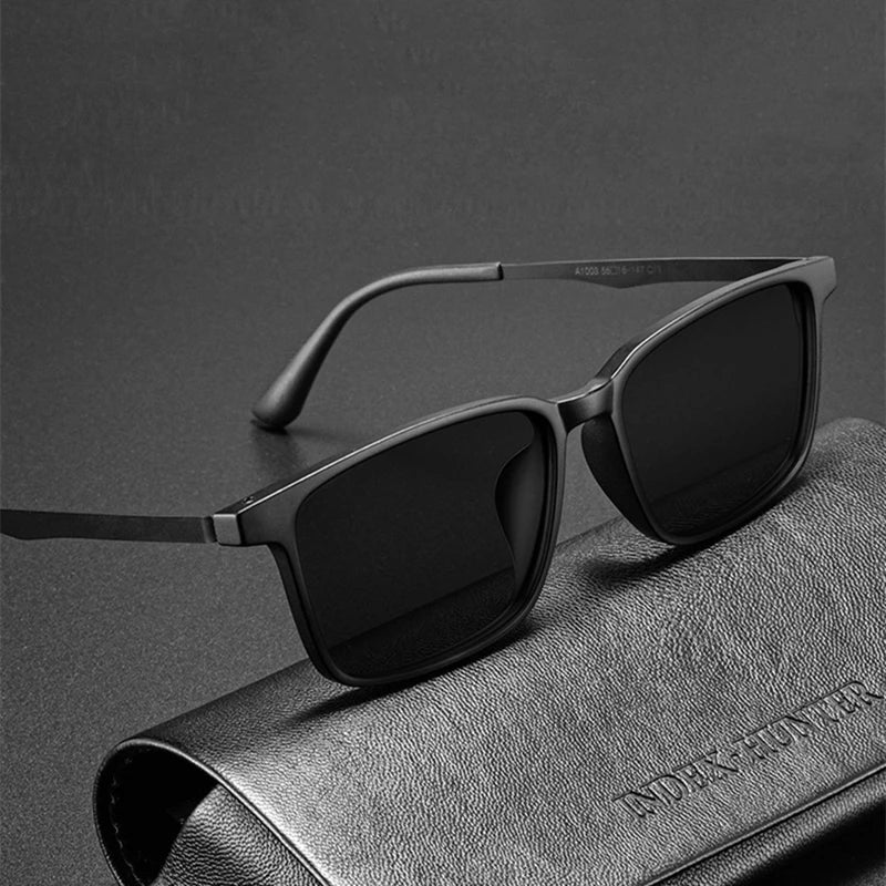 High Quality Square Frame TR90 Pure Titanium Myopia Sunglasses for Men Woman UV400 Sunshade Driving Fishing Sunglasses