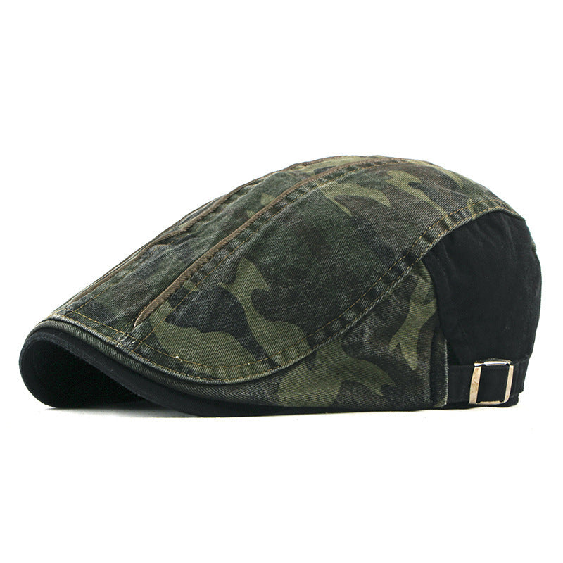 Fashion Caps for Men Newsboy Caps Camouflage Cotton Flat Peaked Cap Women Painter Beret Hats