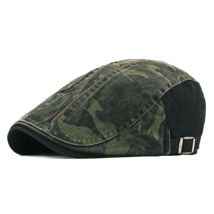 Fashion Caps for Men Newsboy Caps Camouflage Cotton Flat Peaked Cap Women Painter Beret Hats