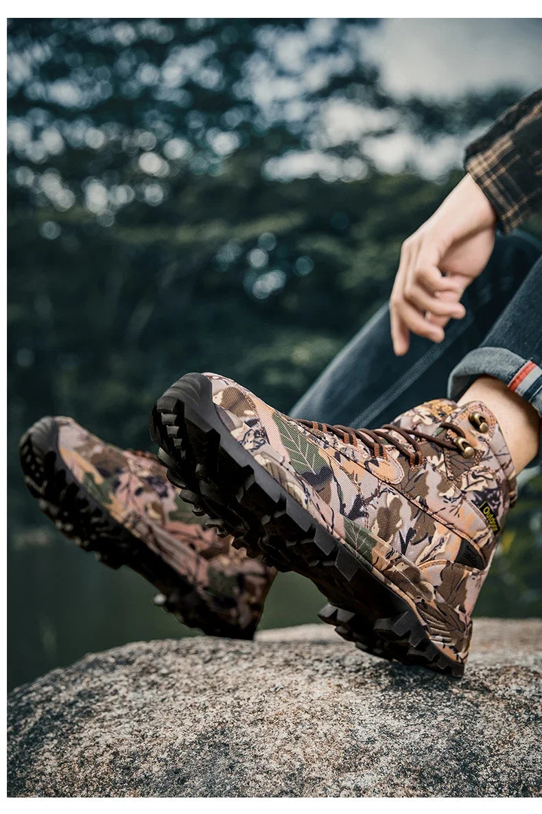 Men Tactical Boots Army Boots Breathable Unisex Ankle Desert Waterproof Climbing Hiking Shoes Work High Quality Hunting Boots