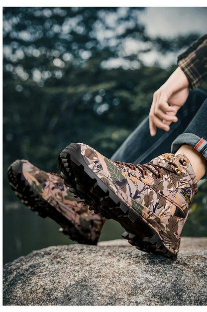 Men Tactical Boots Army Boots Breathable Unisex Ankle Desert Waterproof Climbing Hiking Shoes Work High Quality Hunting Boots