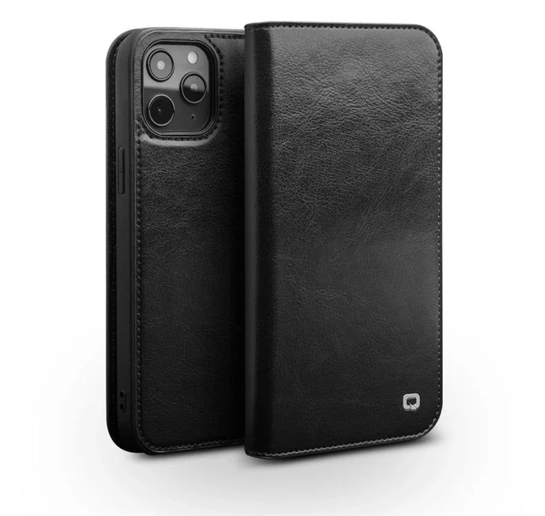 Luxury Thin Case for iPhone15 14 13 12 11 Pro Max Mini Genuine Leather Fashion Cover for XR XS Max 7 8 14 Plus Card Slot