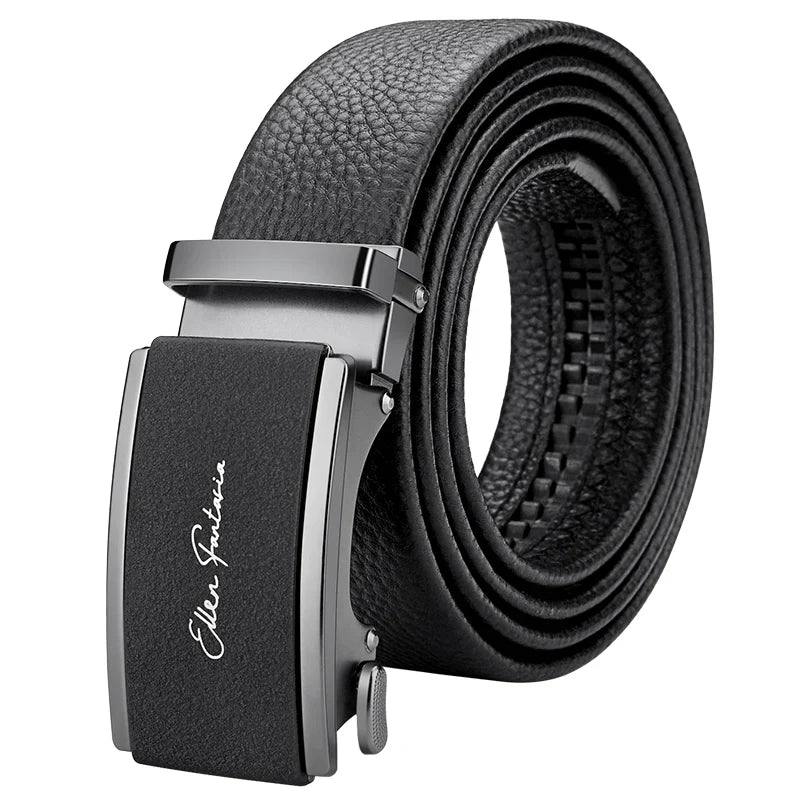 Men Belts Automatic Buckle Belt Genuine Leather High Quality For Men Leather Strap Casual For Jeans