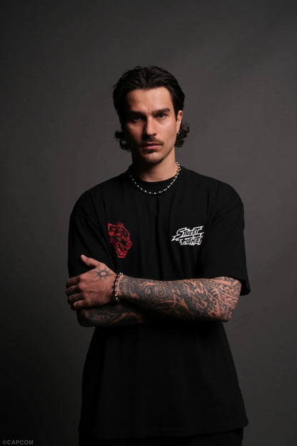 WOLVES CLUB STABILITY "PREMIUM" OVERSIZED TEE IN BLACK Summer Men's and Women's T-shirt Fashion Loose Printed Tops