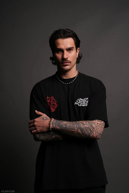 WOLVES CLUB STABILITY "PREMIUM" OVERSIZED TEE IN BLACK Summer Men's and Women's T-shirt Fashion Loose Printed Tops