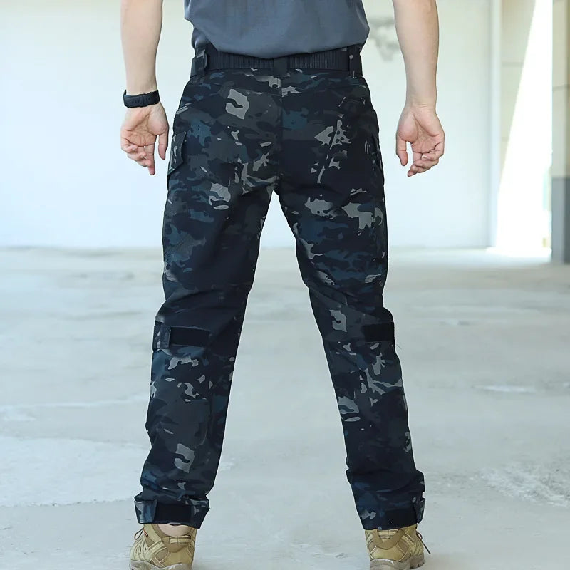 Cargo Pants Outdoor Multi-pocket Tactical Pants Ripstop Waterproof Trousers Male Wear-resistant Training Fishing Workwear Pant