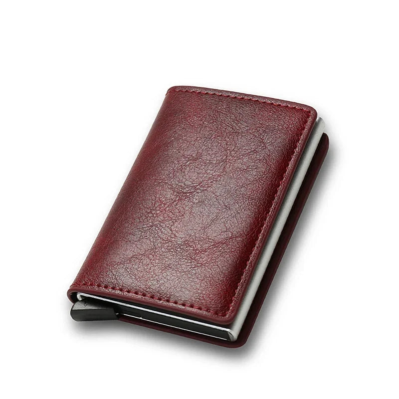 Porte-carte de crédit antivol RFID, portefeuille fin et intelligent pour hommes et femmes, étui porte-carte bancaire, pochette à monnaie, porte-cartes de crédit