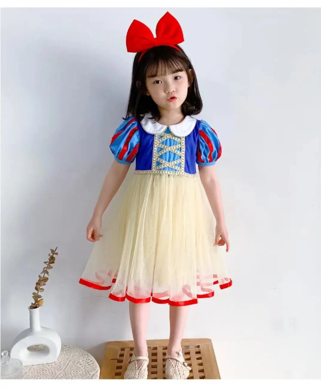 Kids Girl Snow White Dress Summer Short Sleeved Birthday Party Elsa Princess 2026 New Halloween Costume for Girls 2-8 Years Old