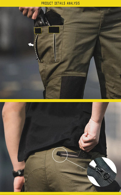 Men Hunting Tactical Cargo Pants  Green Hiking Trousers Multi Pockets Gray Uniform Paintball Airsoft Autumn  Work Clothing