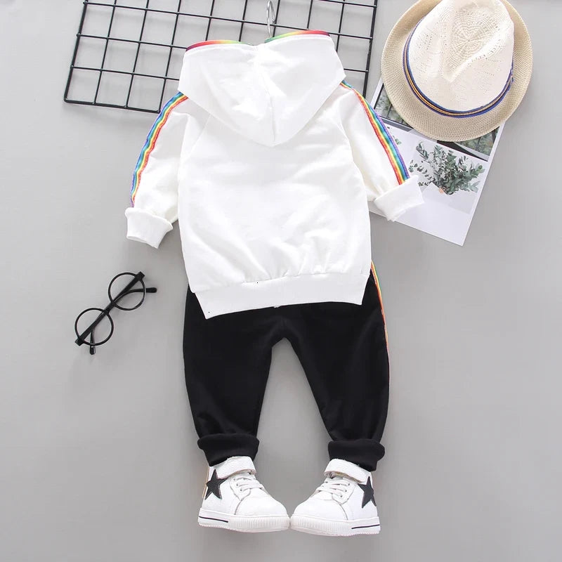 Spring Autumn Baby Girl Clothes Suit Boys Clothing Children Hooded Jacket Pants 2Pcs/Sets Toddler Sports Costume Kids Tracksuits