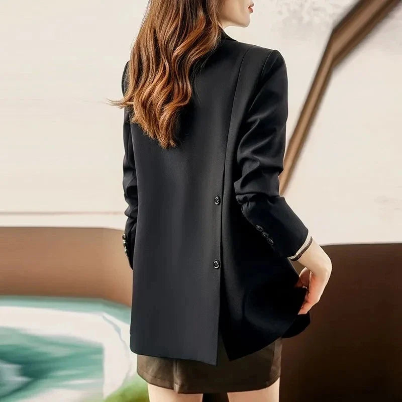 Spring Autumn 2025 Women's Small Suit Jacket Korean Version Leisure Ladies Blazer Coat Temperament Design Sense Lady Outerwear