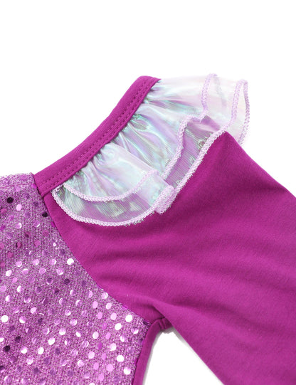 Mermaid Costume for Girl Long Sleeve Girls Dress Carnival Evening Party Dresses Kids Halloween Birthday Prom Dress Up Clothes