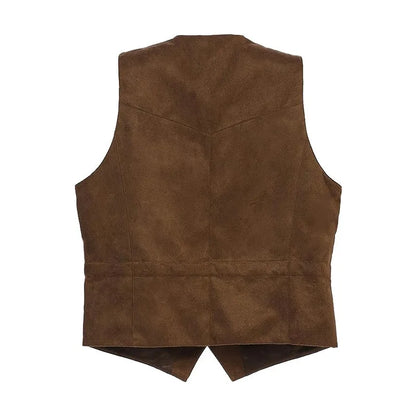 Plus Size Men's Suit Vest V-neck vest Slim Fit Casual Formal Business Dress Groomsman Outfit Retro New Waistcoat