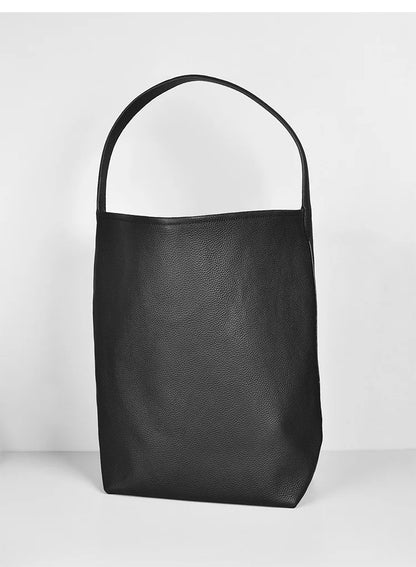 Bucket Bag Large Women's Bag Tote Bag Shoulder Bag Luxury Designer Genuine Leather Handbag Japanese Popular Bag Soft Row