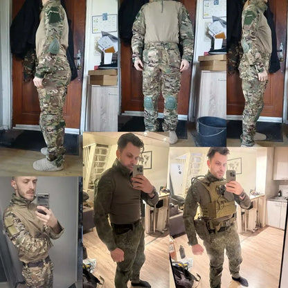 Outdoor Combat Pants +Knee Pads Tactical Cargo Pants Men Trousers Hunting Pants Camping Camo Multicam Workwear Trekking Clothes