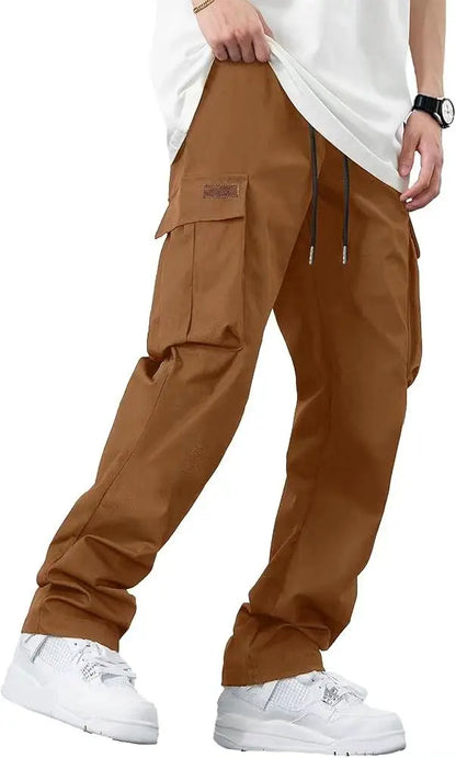 2026 Amazon Summer New Men's Work Pants European and American Independent Station Drawstring Multi Pocket Casual Pants