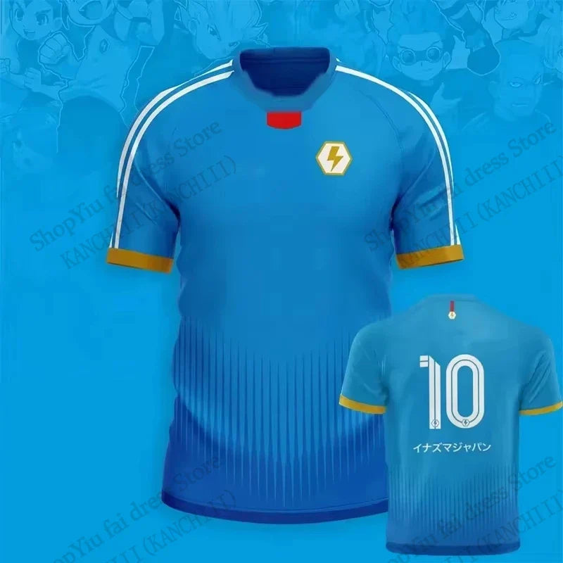 Anime Jersey Inazuma Eleven Kaio Football 3D Print T-shirt Men Women Fashion Short Sleeve Sports Tshirt Kids Tops Tee Mark Evens