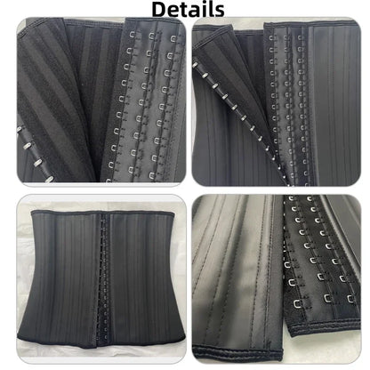 25 bones Corset Waist Trainer Latex Body Shapewear Women Tummy Shaper Belly Sheath Sllimming Belt Modeling Strap Weight Loss