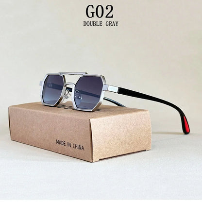 2025 Luxury Sunglass Men Vintage Steampunk Square Sunglasses Women Retro Fashion Glasses Sunglasses For Men Lunette Soleil Femme