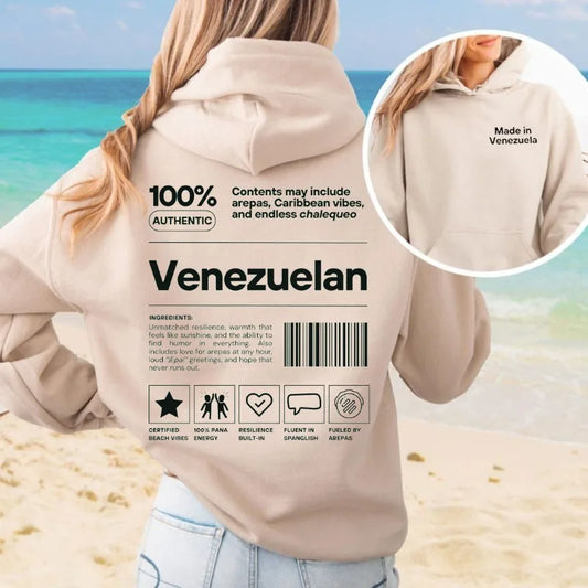 Venezuelan Hoodie Veneka Pullover Venezuela Gifts for Venezuelan Friend & Family, Veneka Sweater Personalized Christmas Gift Top