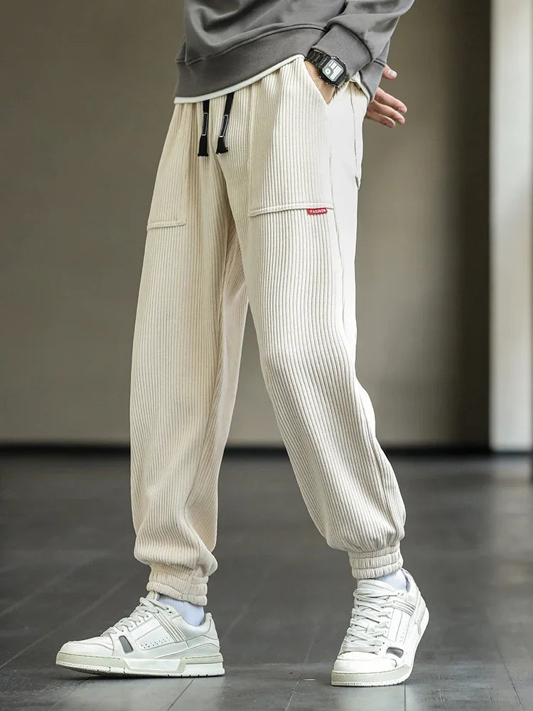 Pants Men Loose Fit Baggy Sweatpants Casual Fashion Streetwear Trend Autumn Winter Harem Joggers Trouser Male Plus SIze
