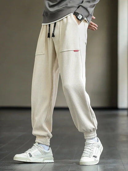 Pants Men Loose Fit Baggy Sweatpants Casual Fashion Streetwear Trend Autumn Winter Harem Joggers Trouser Male Plus SIze