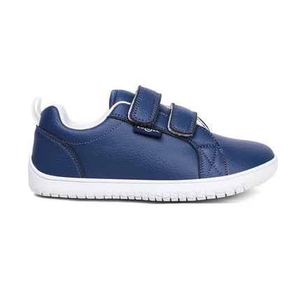 Kids Barefoot Shoes Boys Girls Wide Toe Minimalist Fashion Sneakers Lightweight Hook Loop Artificial Leather Walking Flats