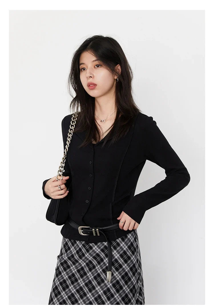 Women Cardigan Casual New Small Lapel Long Sleeved T-shirt Slim Female Knitted Sweaters Sports Spring Autumn 2025