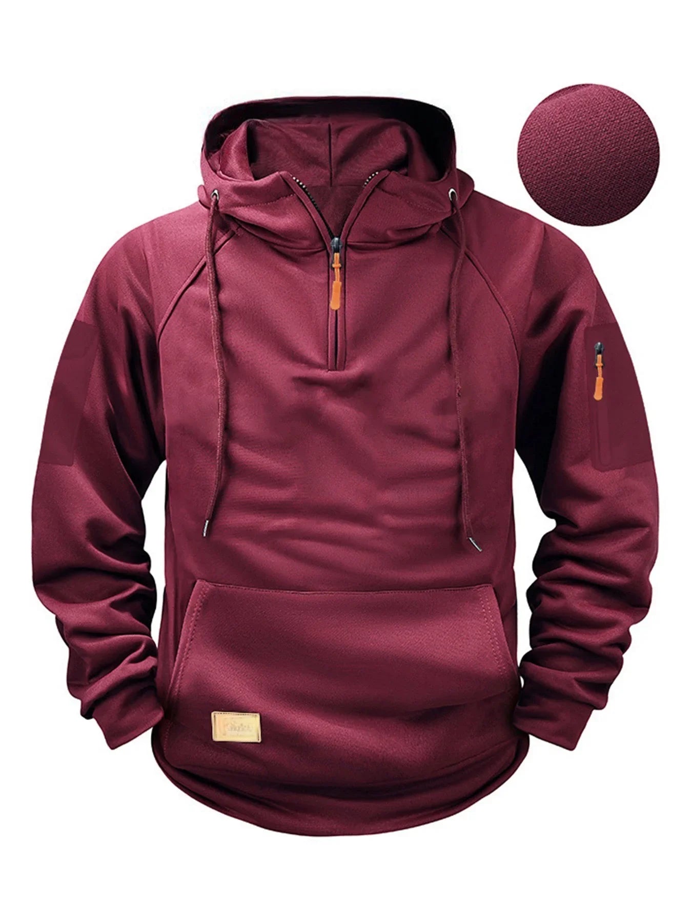 Autumn/Winter New Men's Hoodie Fashion Casual Sports Hoodie Retro Harajuku Long Sleeve Zipper Multi Pocket Loose Street Wear
