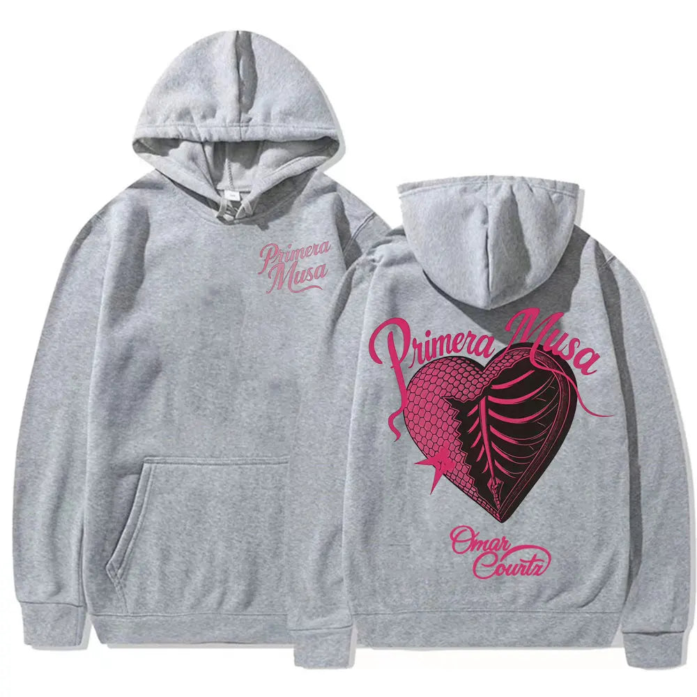 Omar Courtz Primera Musa Album 2025 Cover Hoodies Men Women Clothing Fashion Aesthetic Sweatshirts Autumn High Quality Pullovers