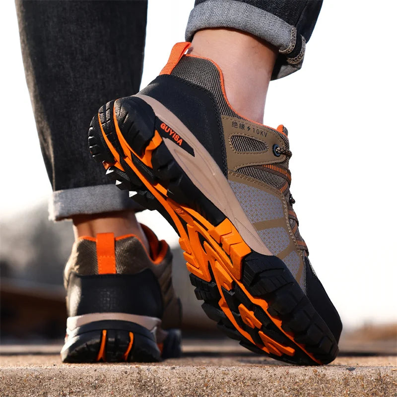 Latest 2024 Fashion Insulation 10KV Men Safety Work Shoes Sneakers Steel Toe Anti Smashing Indestructible Male Footwear