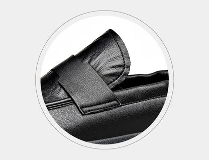 Spring Summer New Genuine Leather Shoes Men Solid Color Fashion Loafers Male Soft Sole Anti-slip Height-increasing Loafers Man
