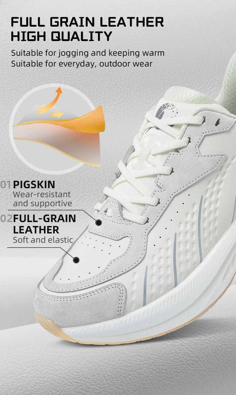 2025 Winter Training Running Shoes for Men Sport Shoes Leather Warm Wear-resistant Female Jogging Shoes Walking Sneakers