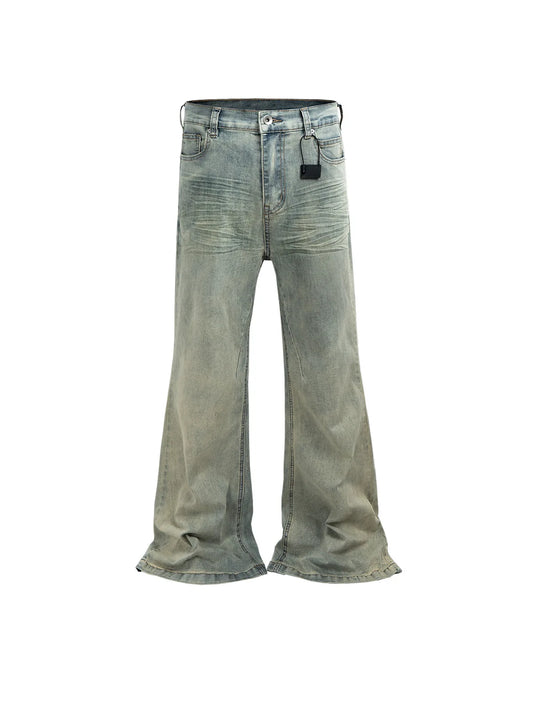 Vintage Wide Leg Jeans Men's and Women's Casual Long Pants Trendy On The Ground ZJ091