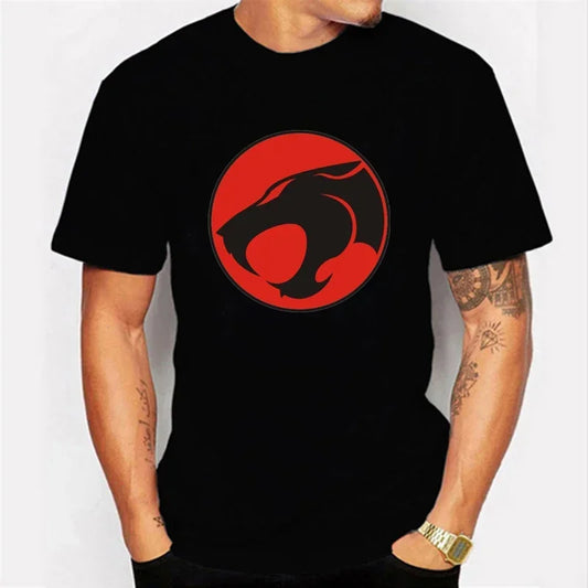 Luminous T-shirt Mens Fashion Casual Short Sleeve Round Neck Tops Mens Clothing Hipster Glowing ThunderCat T-shirt