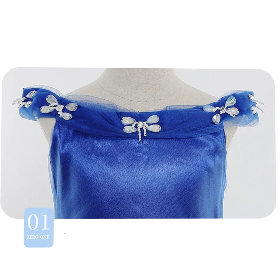 Girls Cinderella Dress Christmas Halloween Party Princess Costumes Kids Birthday Gown dresses
