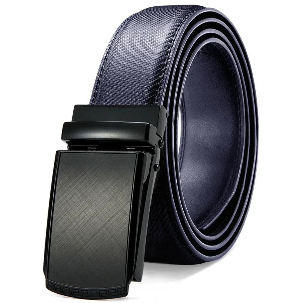 Men Belt Leather Belt  Automatic Genuine Leather Fashion Belts Ratchet Luxury Belts Men's Trouser Belt Belt for Men