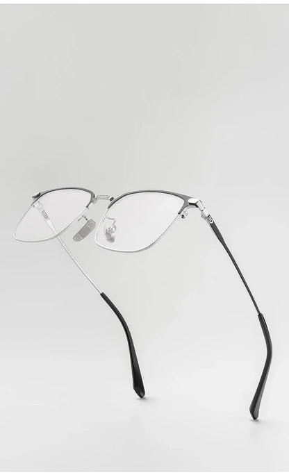 Fashion Square Pure Titanium Frame Simple Design Men's Anti-blue Light Glasses Can Be Customized Prescription 8007TS