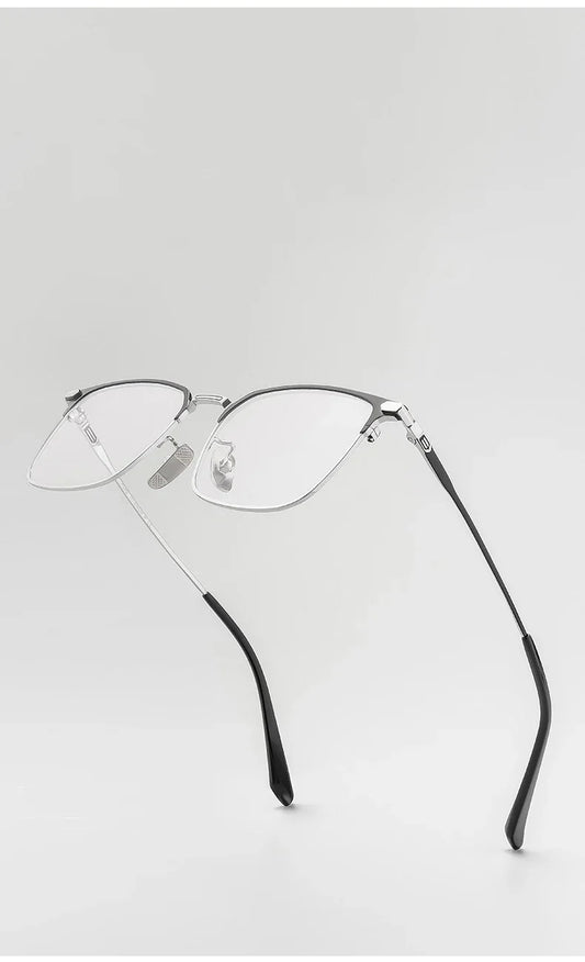 Fashion Square Pure Titanium Frame Simple Design Men's Anti-blue Light Glasses Can Be Customized Prescription 8007TS