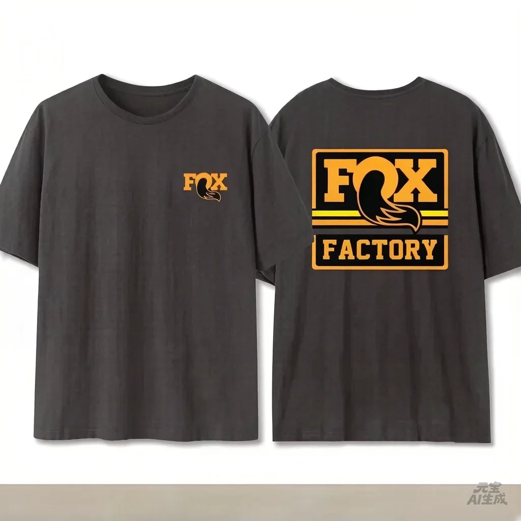 Summer Fox Racing Cross - country Mountain Bike Commemorative T - shirt High Quality Fashion Men Women Short Sleeve Round Neck
