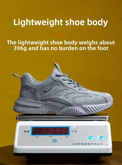 spring autumn light breathable work shoes mens work boots composite toe insulated shoes anti smash hard plastic toe safety shoes