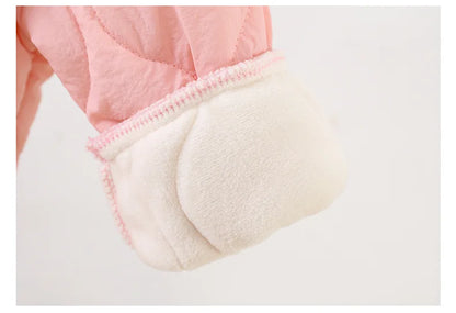 Autumn Winter Baby Kids Jackets+Pants Sets Thicken Boys Girls Coat Trousers Warm Windproof Clothes Suit For Children Home Wear