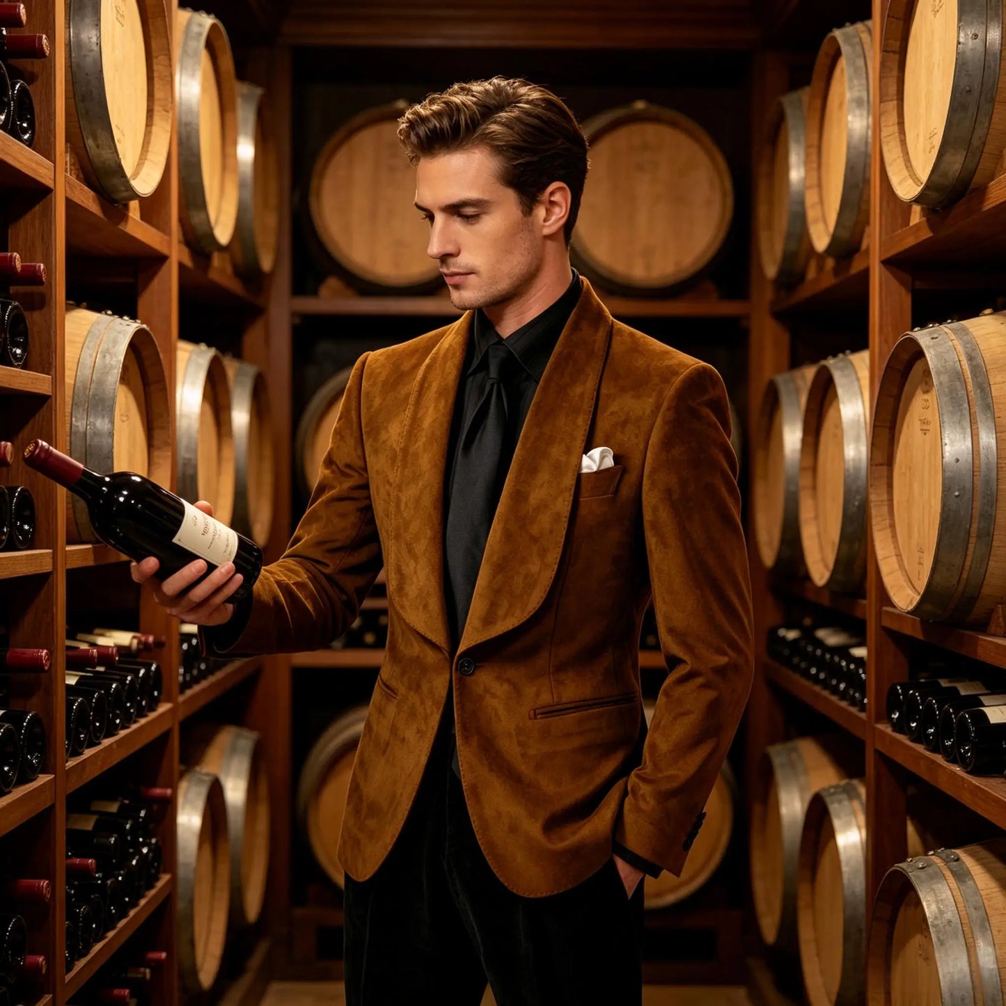 Men Suede Shawl Lapel Tuxedo Blazer Slim Fit One Button Formal Suit Jacket For Wedding Party Dinner Occasions