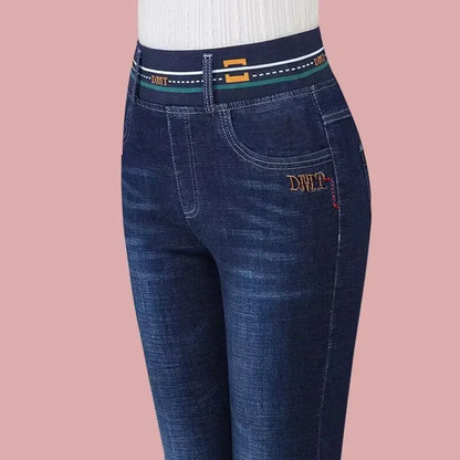Jeans Oversize 26-38 Slim Denim Pants Women's High Waist Skinny Jean Vintage Wash Pencil Stretch Vaqueros Leggings Pantalones