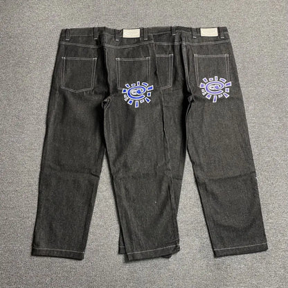 New Always Jeans High quality Printed Embroidery Straight Jeans Black Pants Men Jeans Printing Trend Street Wear AlwaysJeans Men