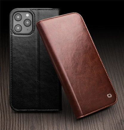 Luxury Thin Case for iPhone15 14 13 12 11 Pro Max Mini Genuine Leather Fashion Cover for XR XS Max 7 8 14 Plus Card Slot