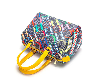 Colorful Print Design Spacious New-Style Women's Tote Bag Unique Prints Fashionable Women's Clutch Bag
