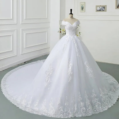 Off The Shoulder Princess Sweetheart Wedding Dress For Women Glitter Sleeveless 2025 Vintage Bride Bridal Customized