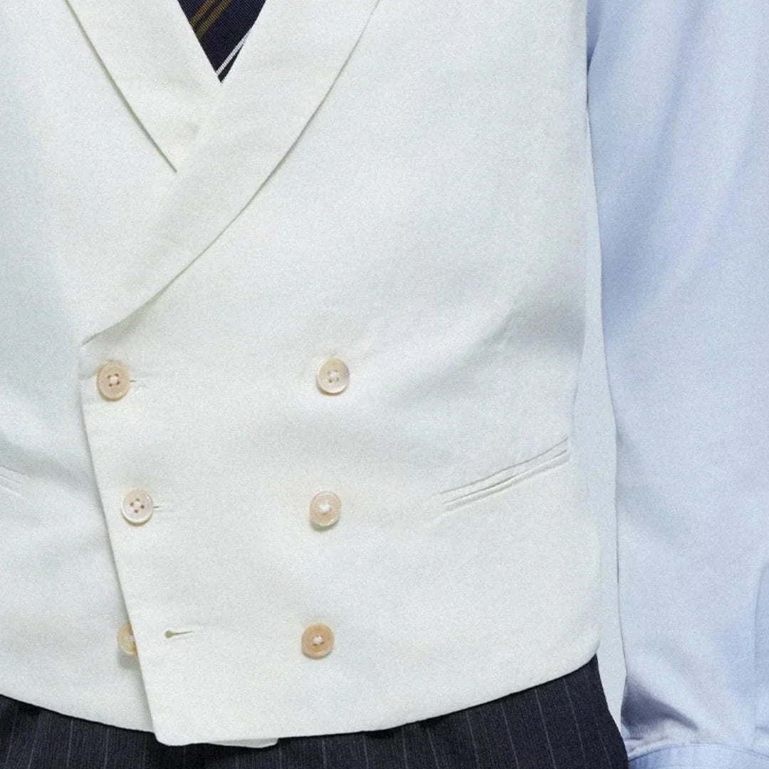 Men Vest Pink Double Breasted With Lapel Solid Waistcoat For Wedding Banquet Business Work Office Casual Daily Men Suit Vest