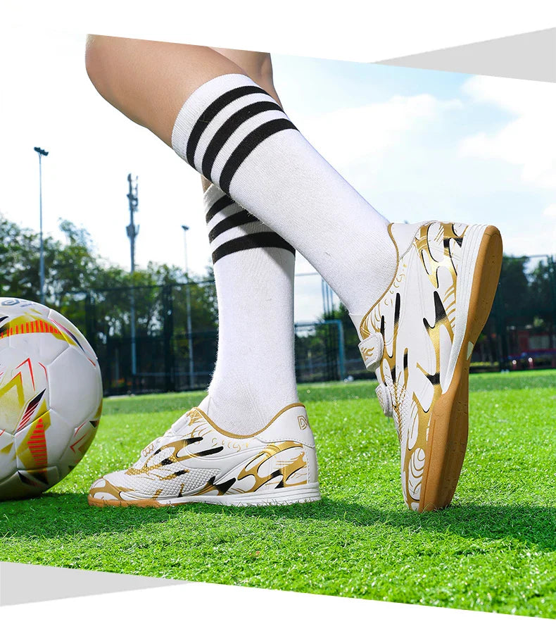 Children Football Shoes Professional Indoor Non Slip TF/FG Fast Grass Boys Match Wear Resistant Training Football Shoes for Kids